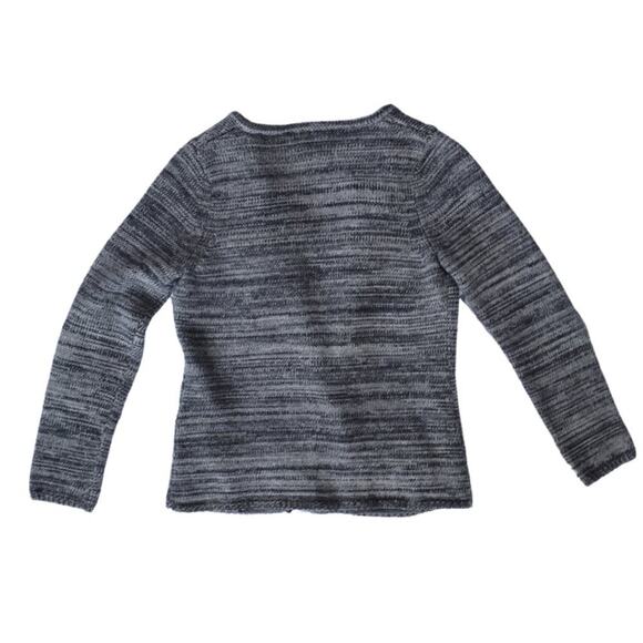Isabel Marant Étoile Marled Black Gray Merino Wool Structured Cardigan Sweater - Picture 6 of 11